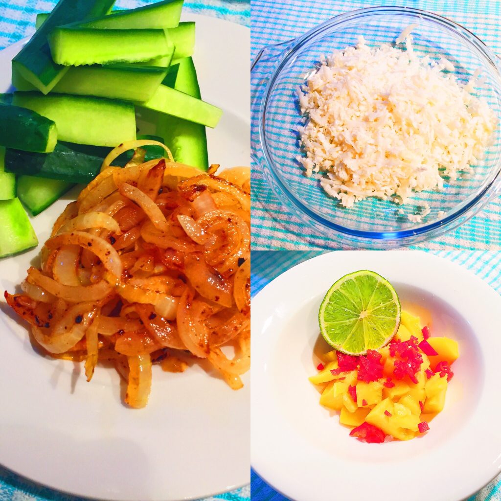 Low carb burrito Chinese crispy duck with cauliflower rice