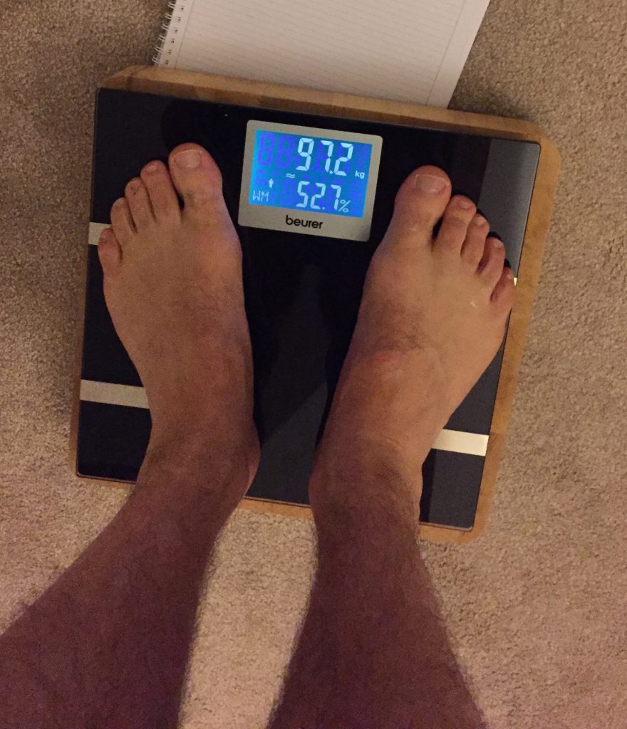Dietbet initial weigh-in showing the code National Dish