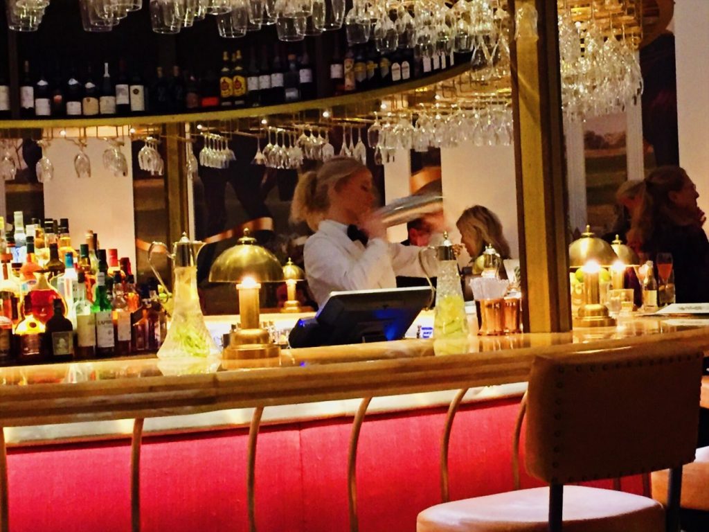 The cocktail bar at The Ivy Cheltenham
