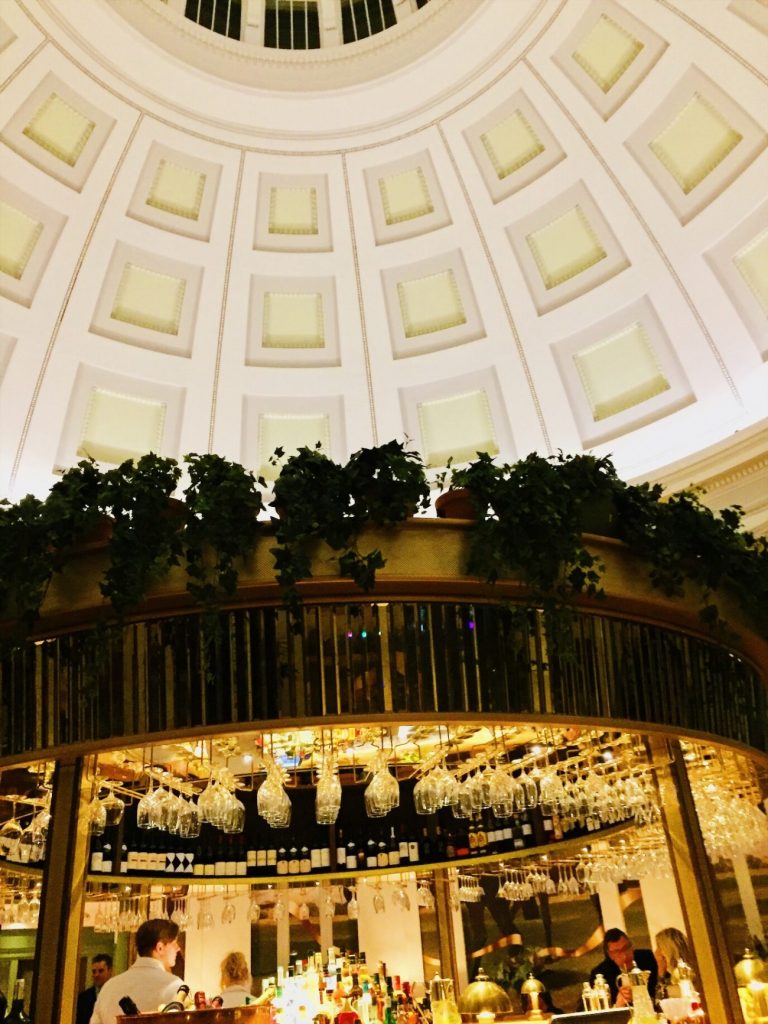 The rotunda in Monpellier over the cocktail bar at The Ivy Cheltenham